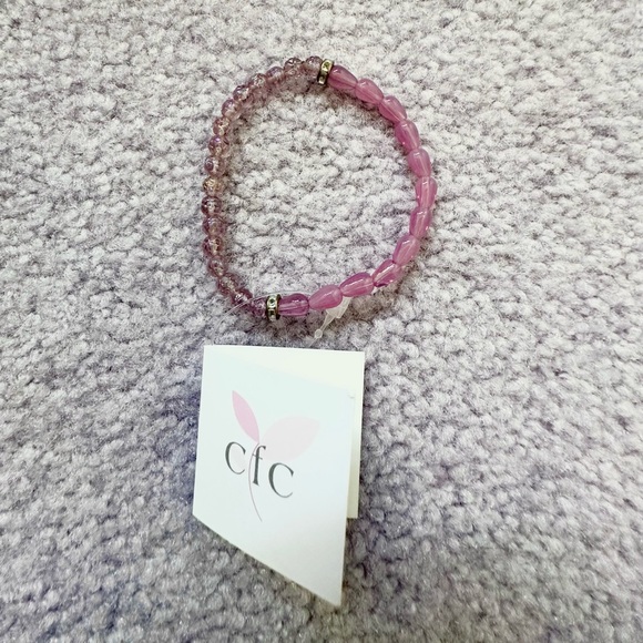 NWT Charity Purple Beaded Bracelet - Picture 6 of 7